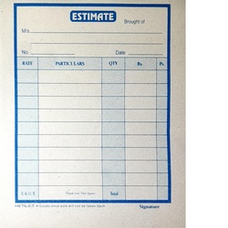 Metilda Small Estimate Book